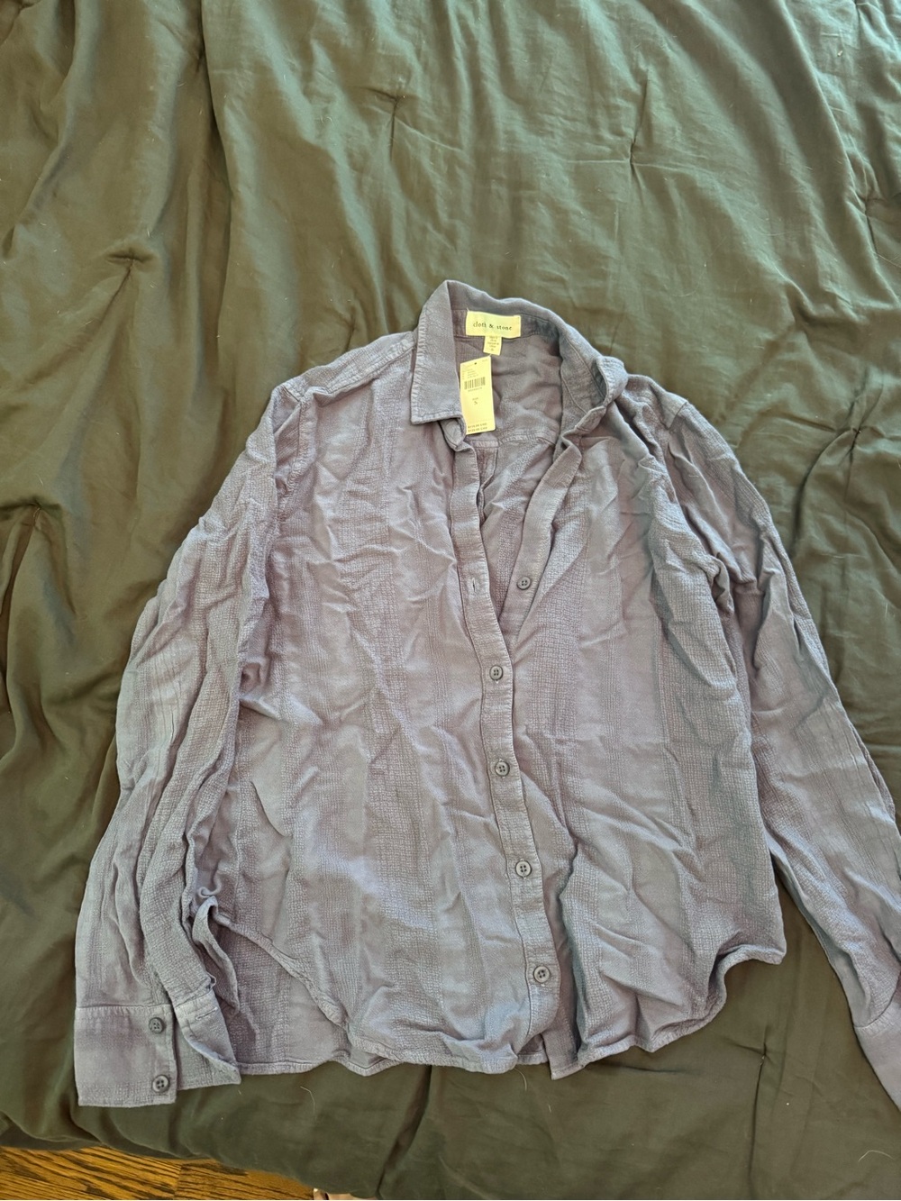 cloth & stone Lavender Long-Sleeve Button-Down Shirt